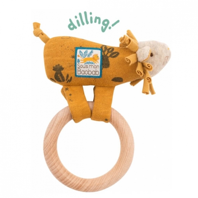 Sous Mon Baobab Paprika the Lion Ring Rattle 15cm