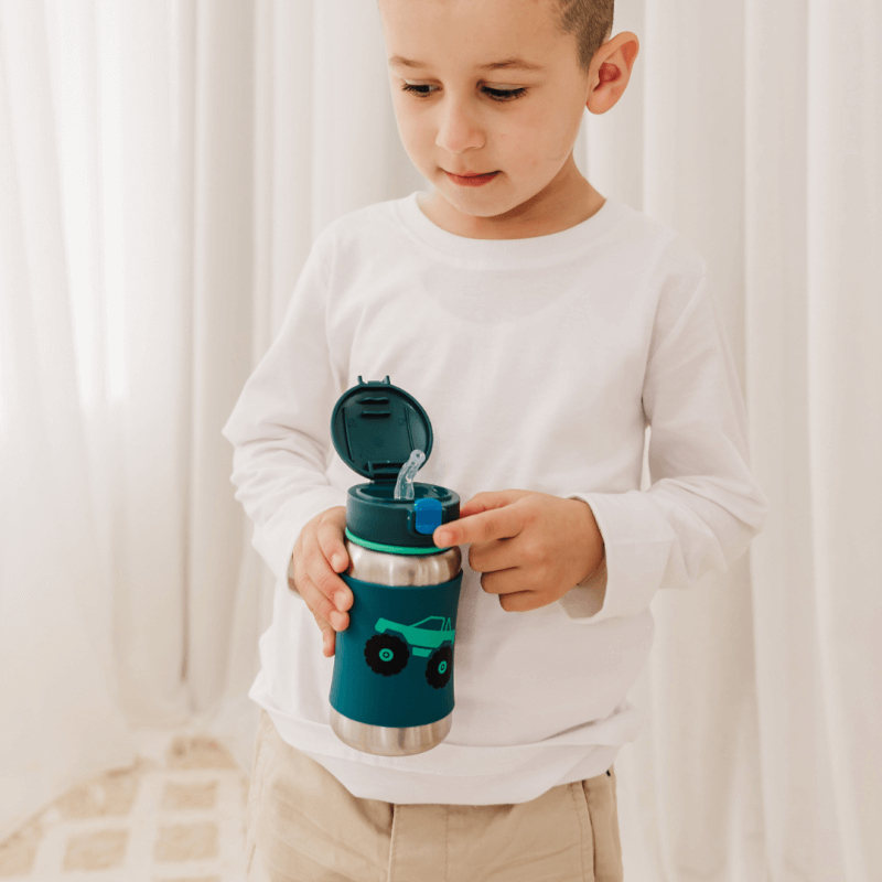 Spark Style Stainless Steel Straw Bottle 350ml