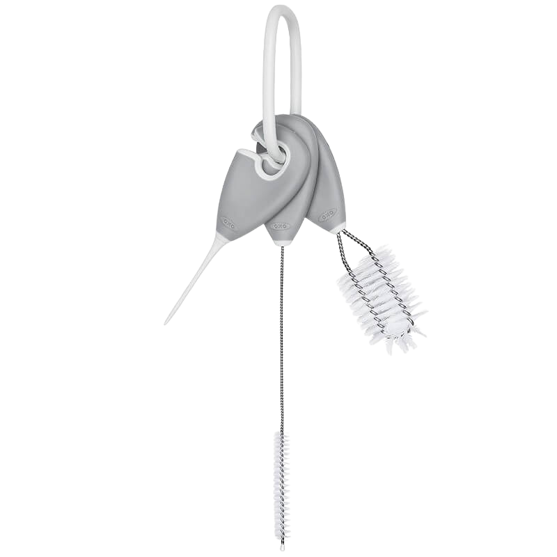 Straw & Sippy Cup Top Cleaning Set - Grey