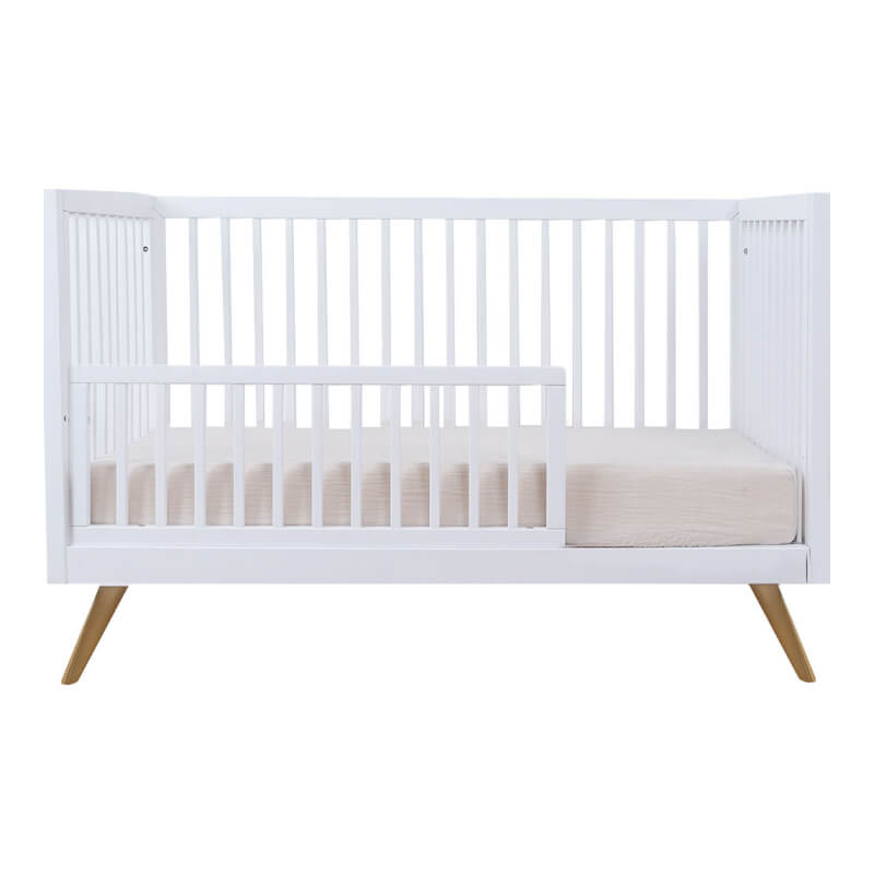 Convertible crib top with toddler rail
