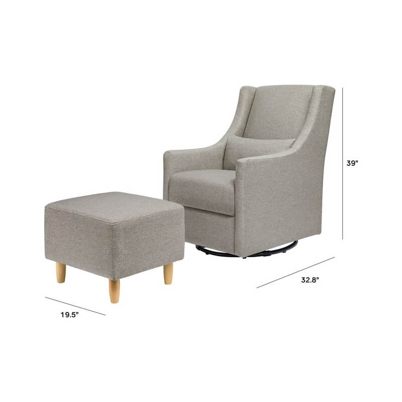 Toco swivel glider and outlet ottoman