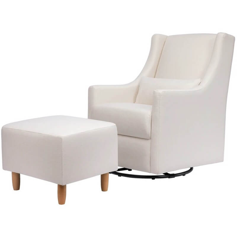 Swivel rocking chair with on sale ottoman