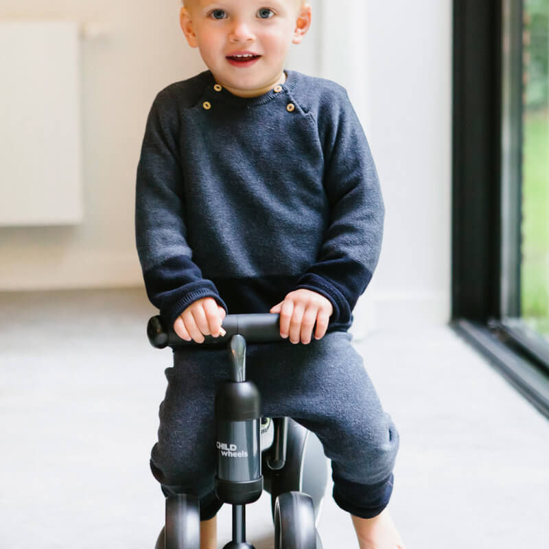 Childhome Toddler Balance Bike Vroom - Metal Grey