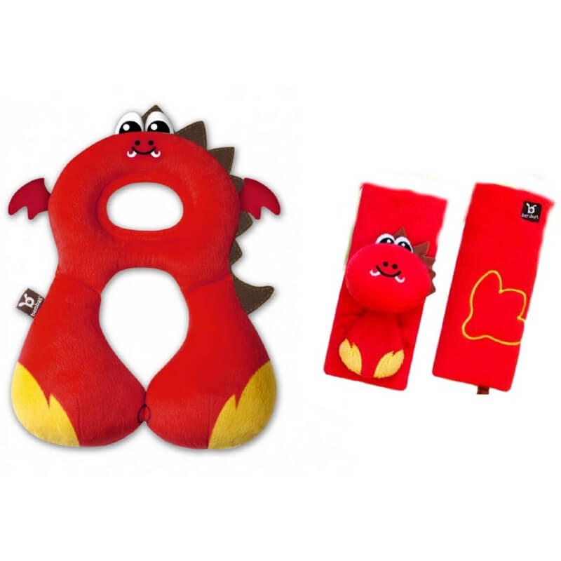 BenBat Total Head Support & Seat Belt Pals 14 yrs Dragon • Baby