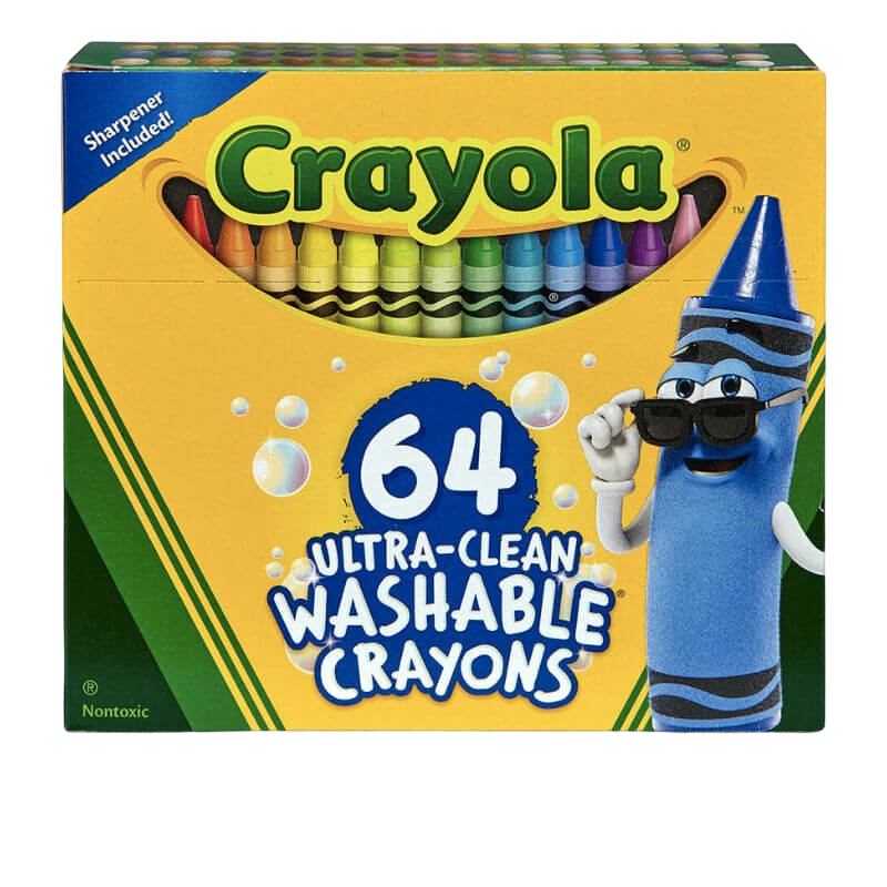 Ultra-Clean Washable Crayons (64 Colors)
