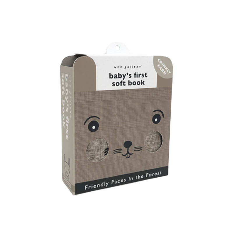 Wee Gallery Cloth Book: Friendly Faces In The Forest (New Box Design)