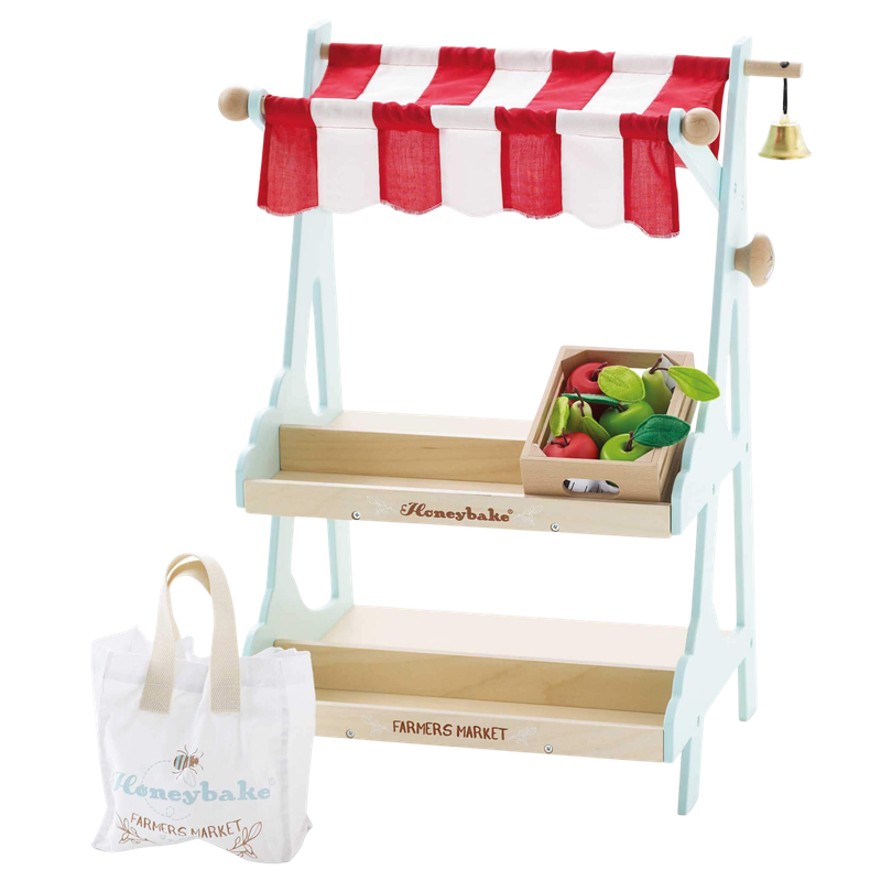 Wooden Market Stall & Fruit Play Food Crate