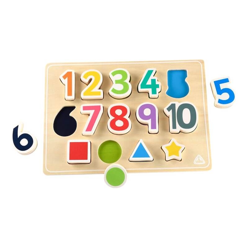 ELC Wooden Shape and Number Puzzle Baby Central HK