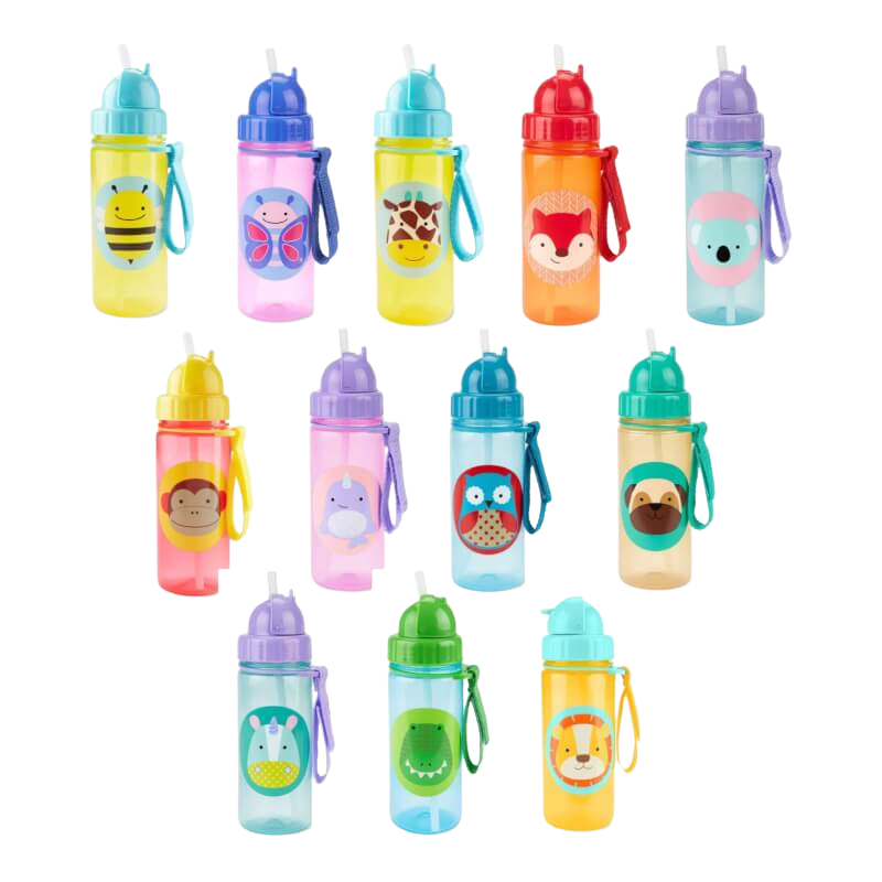 Zoo PP Straw Bottle 390ml