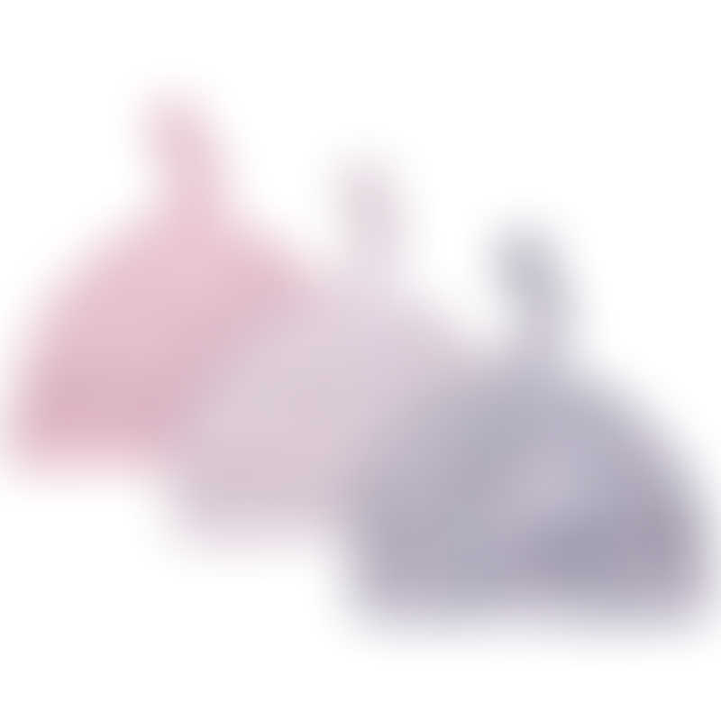 Hudson Baby 3-Piece Cap Set - Pink/Hearts/Unicorn