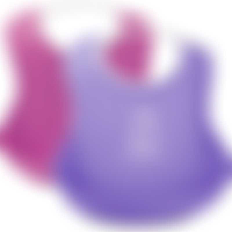 BabyBjorn Soft Bib 2-Pack - Pink/Purple