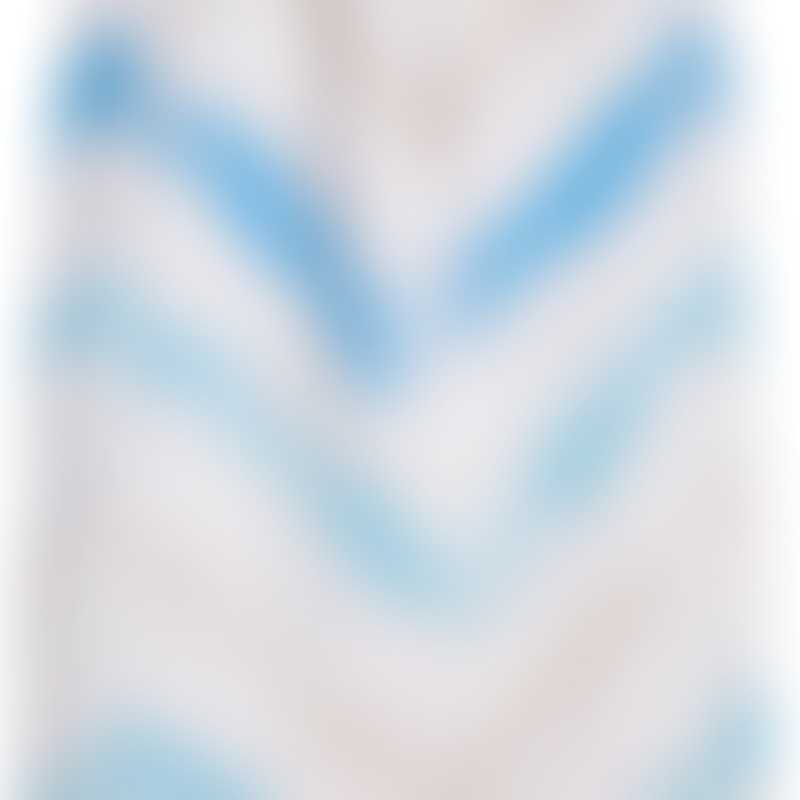 Momeasy Bamboo Swaddling Blanket (Single, 100x120cm) - Blue Chevron