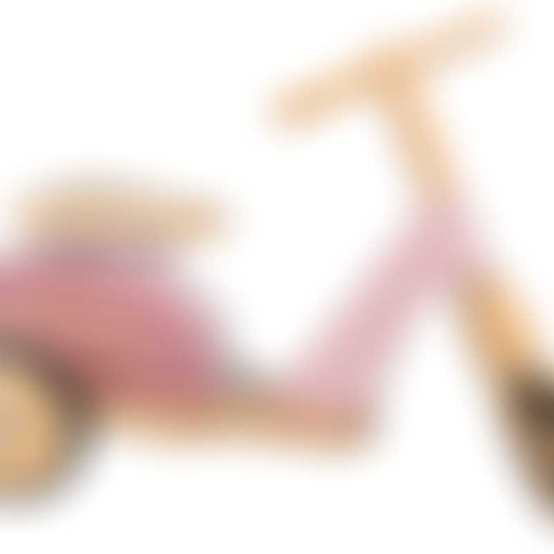Moulin Roty 風車工紡 木製兒童粉紅色可座三輪步行車 68.5x26x43.5cm