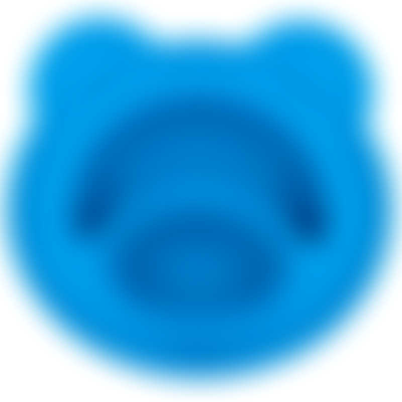 Nuby Bear Face Shaped Feeding Mat - LFGB Silicone - Blue