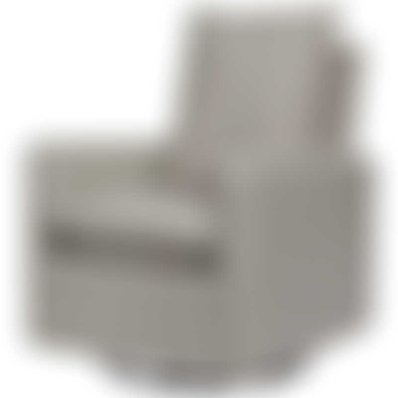 Babyletto Cali Pillowback Swivel Glider - Performance Grey Eco-Weave