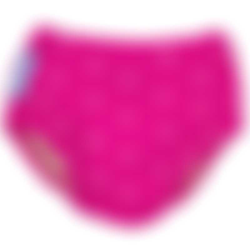 Charlie Banana 2-in-1 Swim Diaper & Training Pants - White Polka Dots Hot Pink