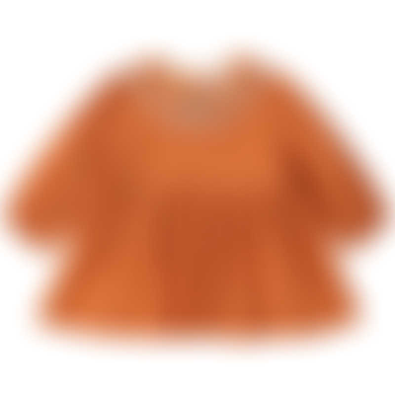 Mimi Mono Double Collar Doll Dress - Orange