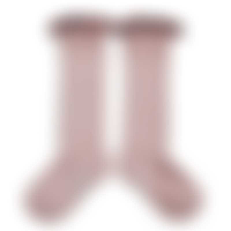 Collegien Elisabeth-Liberty Ruffle Knee-Highs Socks - Rose Pink - 18/20 (6-12m)