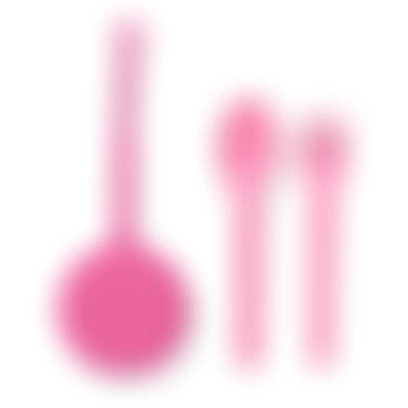 OmieBox OmiePod Fork, Spoon + Pod Set V2 - Bubble Pink