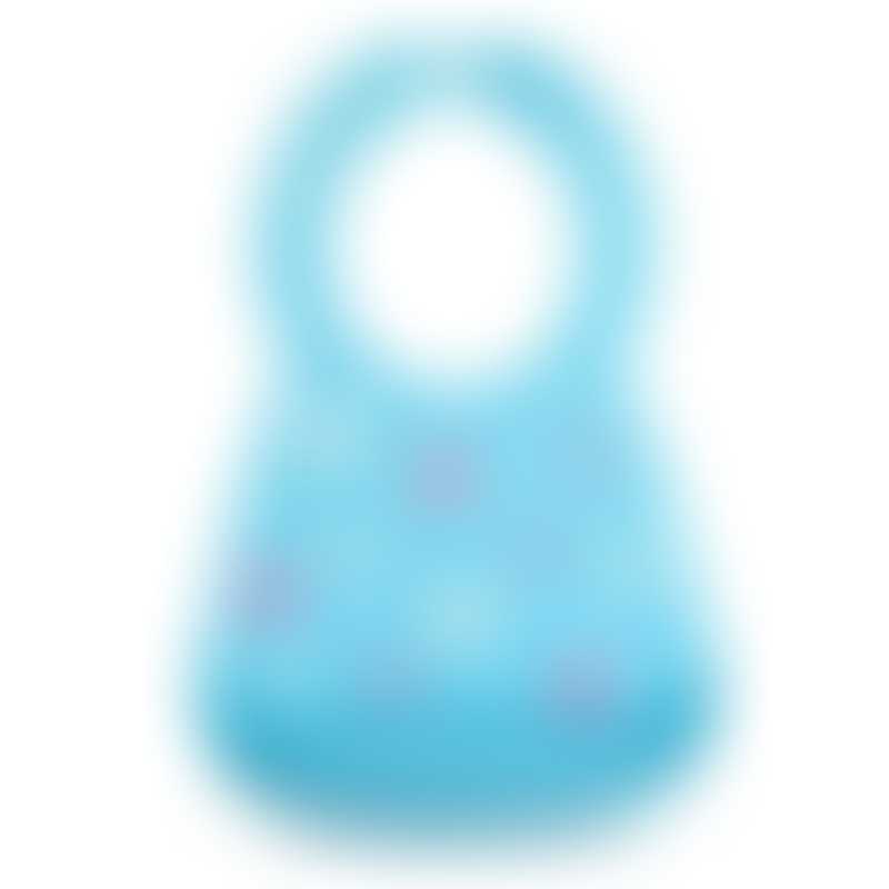 Nuby On-the-Go 3D Silicone Bib - Small Stars