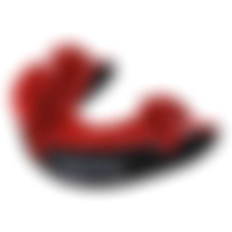 OPRO Silver Mouthguard 10+ Adult - Black/Red