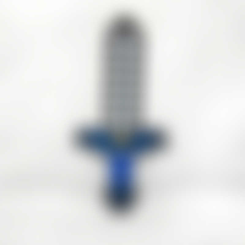Pixel Art Toy Soft EVA Foam Toy - Blue/White Sword 60cm
