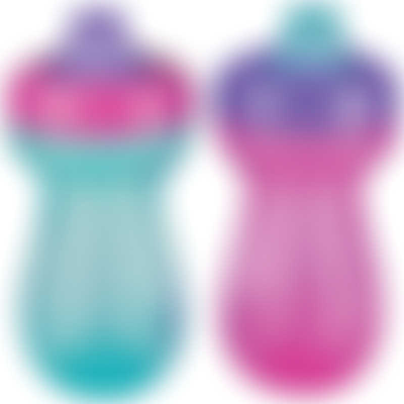 The First Years Soft Spout Sippy Cup 270ml - Aqua & Pink 6m+