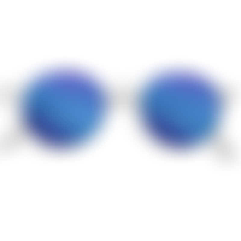 IZIPIZI SUN Junior #D White Crystal, Blue Mirrored Lenses (3-10years)